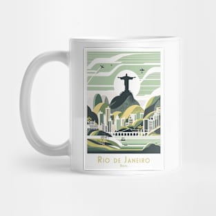 Vintage Rio de Janeiro Travel Poster Mug